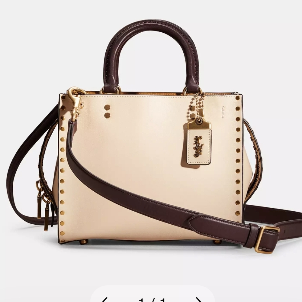 Coach Rouge 25 In Colorblock With Rivets - Picture 3 of 8